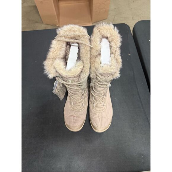 New Columbia Minx Mid III Quilted Snow Boots 6 Oxford Tan Fawn - Picture 2 of 7